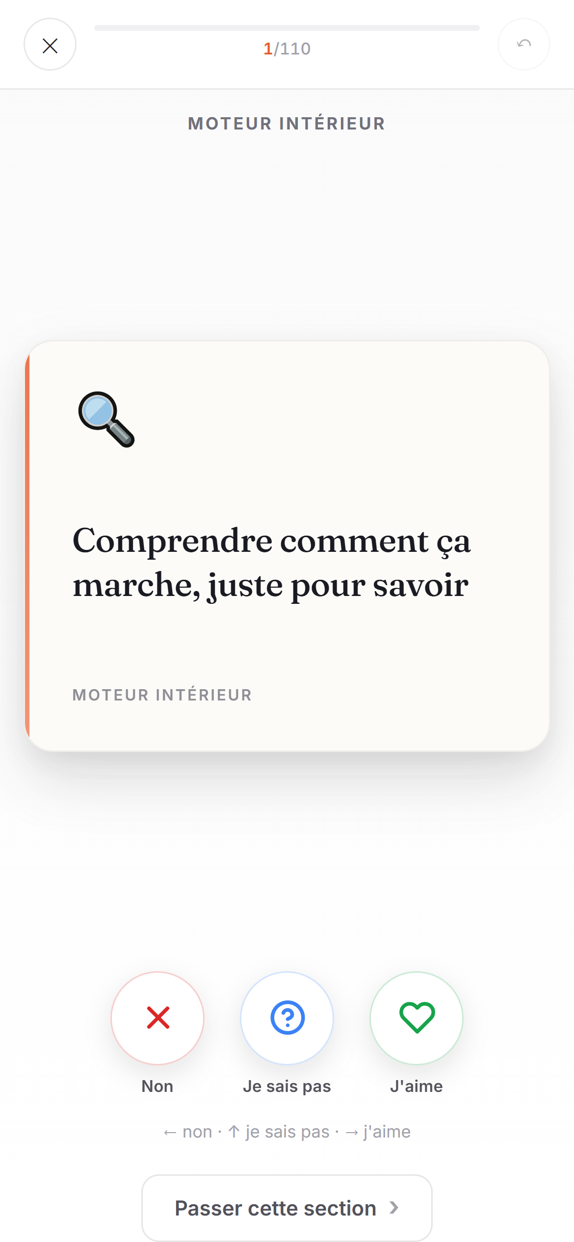 Le swipe d'attirance : votre enfant glisse selon ce qui l'attire, sans y penser